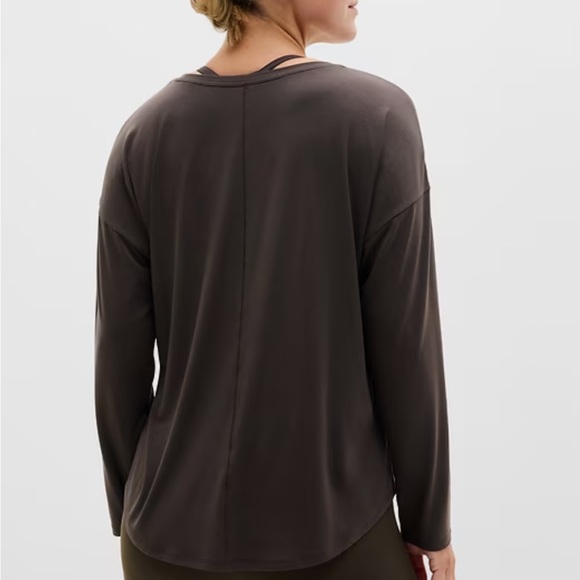Athleta Move With Ease Long Sleeve Top - grey brownish color NWT - Picture 4 of 10